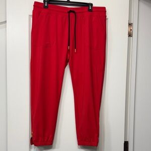 Zyia Active Red Zipper Joggers